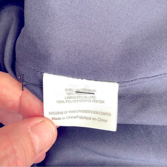 Tory Burch dk navy blue black wool mini skirt size 4 - Picture 6 of 6